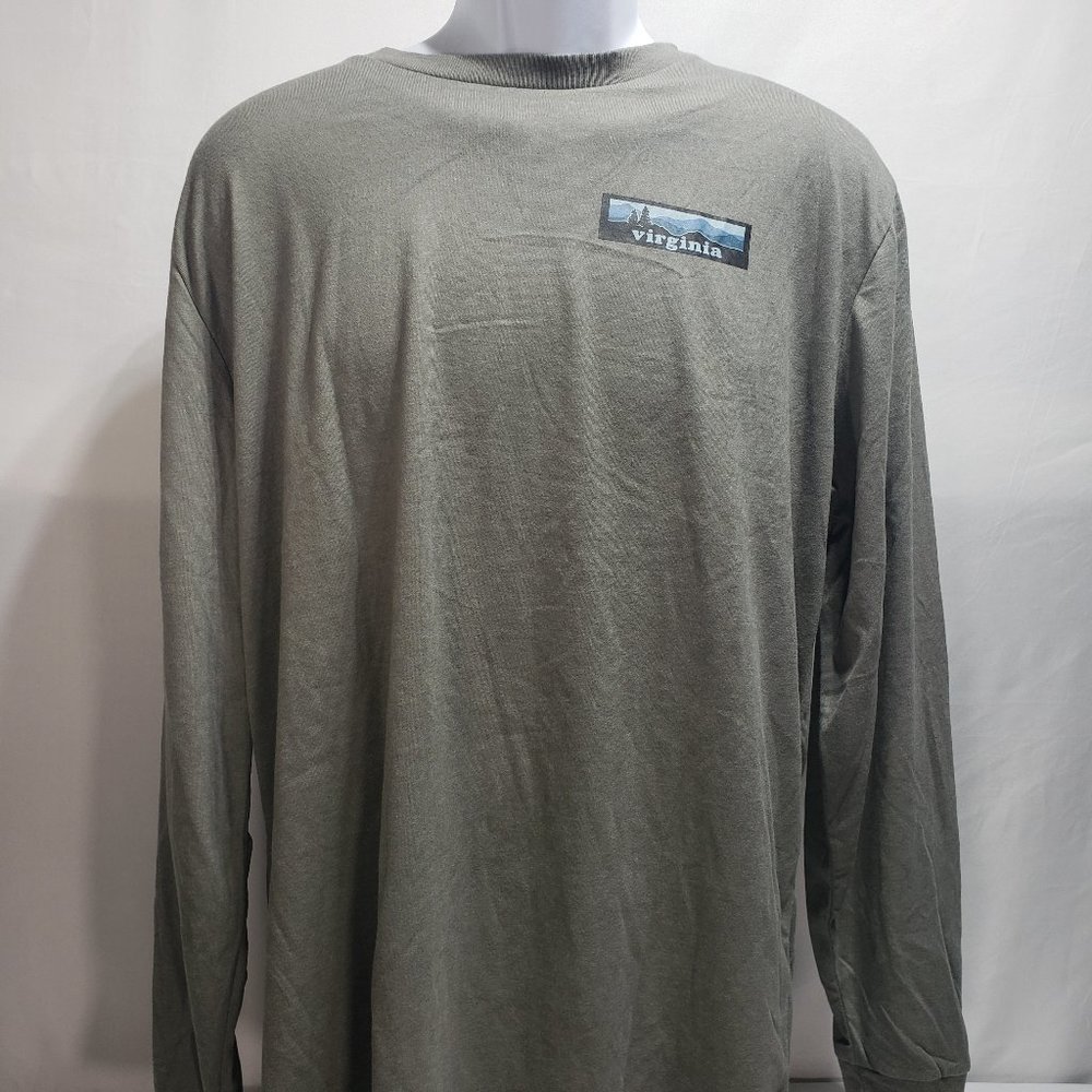 NEW State of Mine Men's Virginia State Long Sleeve Tee Gray